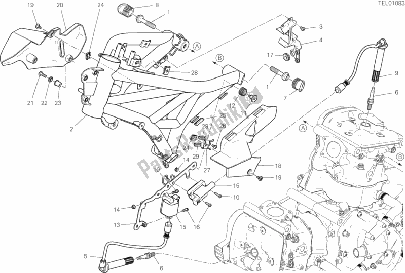 Wszystkie części do Rama Ducati Supersport S USA 937 2019